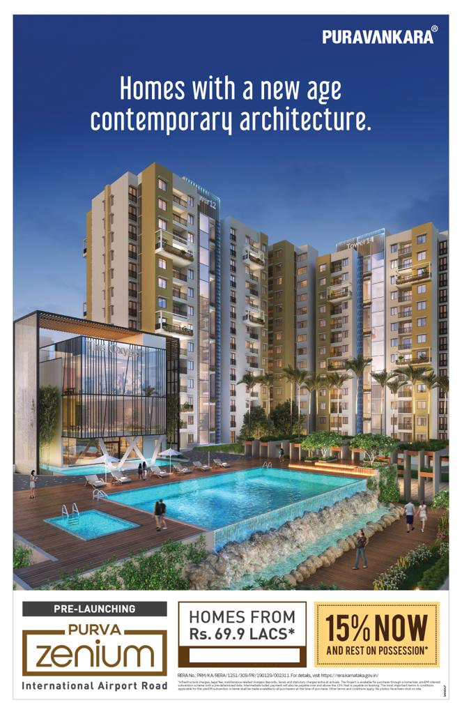 Pay 15% now & rest on possession at Puravankara Purva Zenium in Bangalore Update
